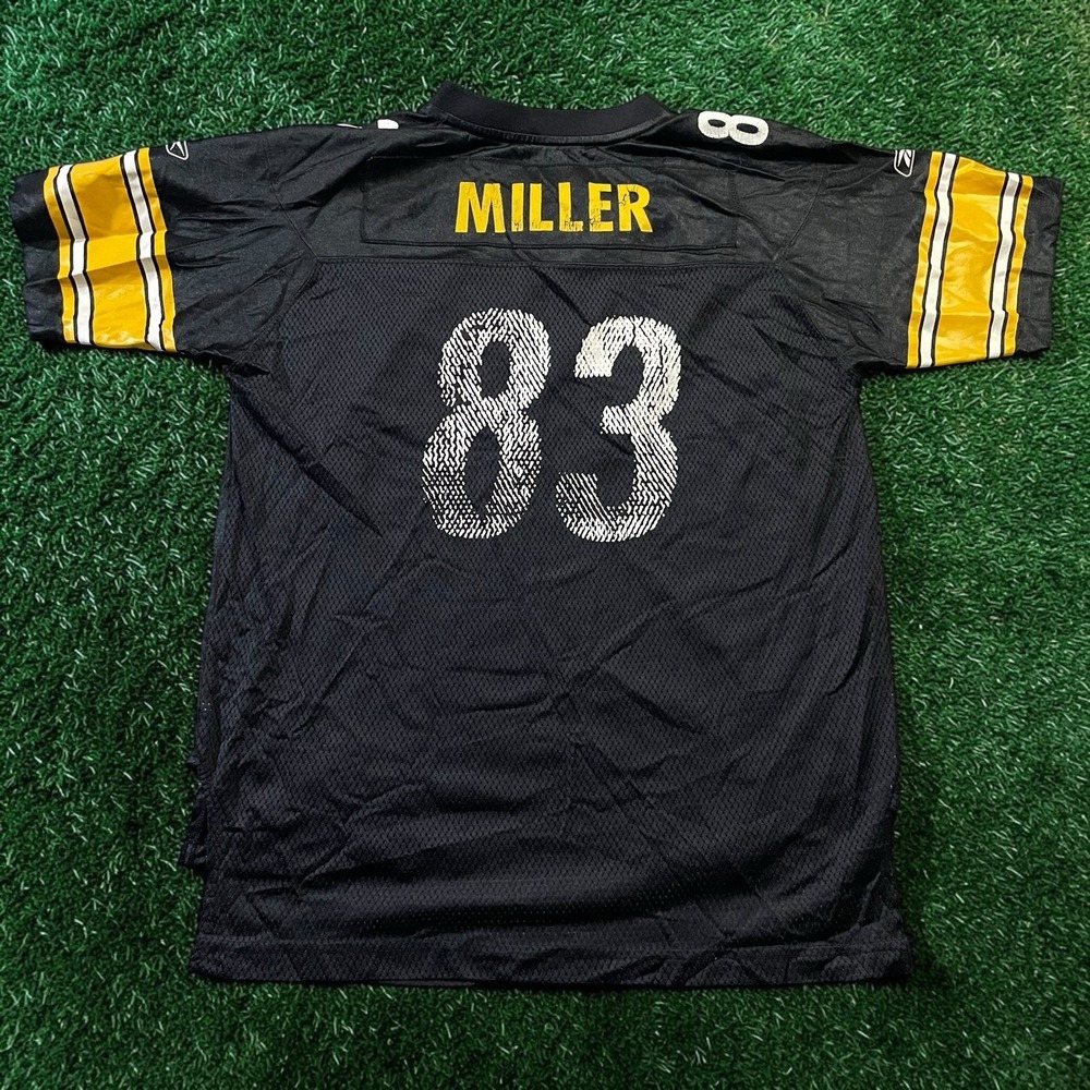 Vintage Reebok Pittsburgh Steelers Heath Miller 83 Youth XL Jersey Thrashed